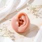 18KT Cartilage Stud with Diamond Petal Charm