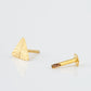 18Kt Gold Triangle Cut Single Stud Earring for Men