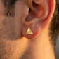 18Kt Gold Triangle Cut Single Stud Earring for Men