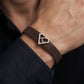 C Initial Diamond 18kt Rose Gold Mesh Bracelet for Men