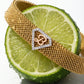 B Initial Diamond 18kt Rose Gold Mesh Bracelet for Men