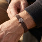 H Initial Diamond 18kt Rose Gold Mesh Bracelet for Men