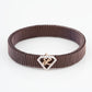 L Initial Diamond 18kt Rose Gold Mesh Bracelet for Men