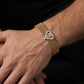 Y Initial Diamond 18kt Rose Gold Mesh Bracelet for Men