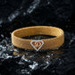 D Initial Diamond 18kt Rose Gold Mesh Bracelet for Men