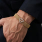 D Initial Diamond 18kt Rose Gold Mesh Bracelet for Men