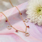 Mehraan 18kt Gold Diamond & Ruby Charm Necklace for Women