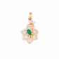 18kt Gold Peacock Diamond Daily Wear Pendant for Women