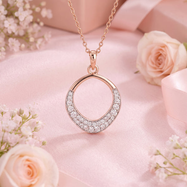 18kt Gold Teardrop Daily Wear Diamond Pendant for Women
