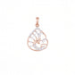 18kt Rose Gold Peacock Daily Wear Diamond Pendant for Women