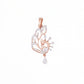 18kt Rose Gold Floral Vine Daily Wear Diamond Pendant for Women