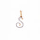 18kt Gold S Initial Daily Wear Diamond Pendant for Women  