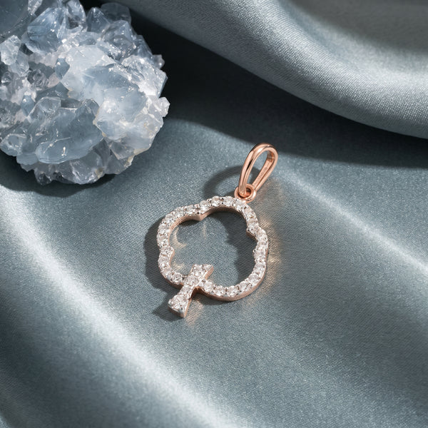 18kt Gold Daily Wear Diamond Pendant for Women