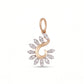 18kt Yellow Gold Diamond Sunburst Swirl Pendant for Women
