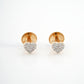18KT Pave Heart Diamond Party Wear Earring