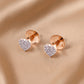 18KT Pave Heart Diamond Party Wear Earring