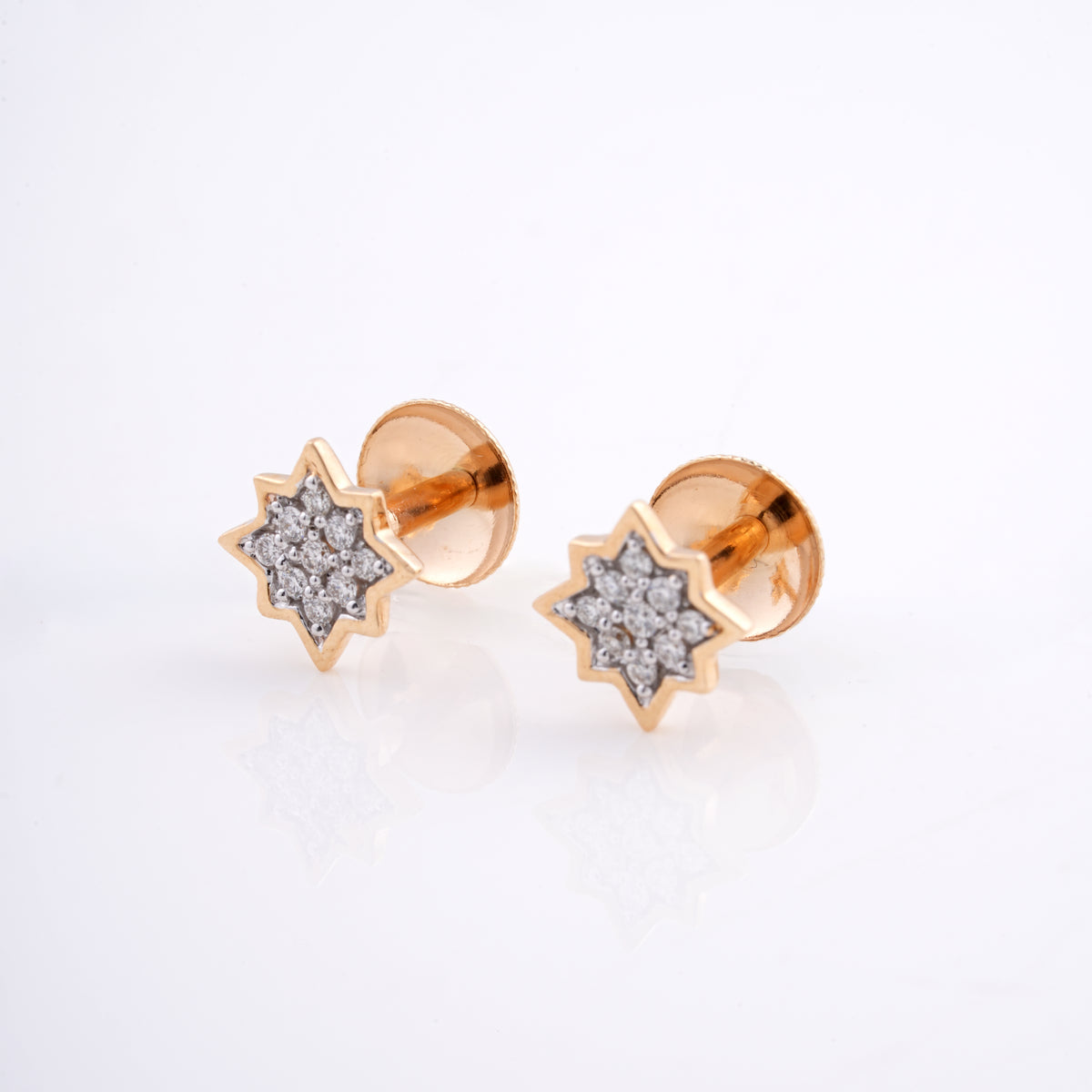 Star Cluster 18KT Diamond Earrings for Women
