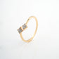 18KT Twin Fan Diamond Party Wear Ring