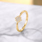 18KT gold diamond ring with star shaped cluster setting