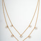 Multi Heart Charm 18KT Diamond Necklace For Women