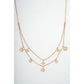 Layered Sunburst Charm 18KT Diamond Necklace