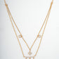 18KT Diamond Bar Tassel Party Wear Necklace