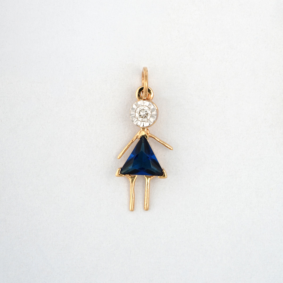 Little Girl Charm 18KT Diamond Pendant