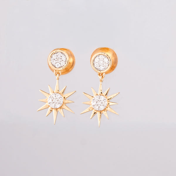18KT Daily Wear Diamond Drop Earrings