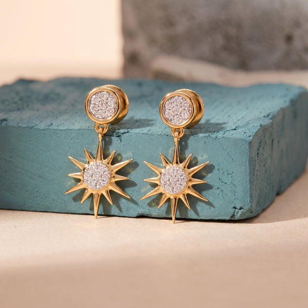 18KT Daily Wear Diamond Drop Earrings