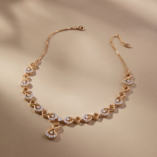 Interlock Diamond Link 18KT Necklace