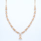 18KT rose gold diamond necklace with interlocking links and infinity drop