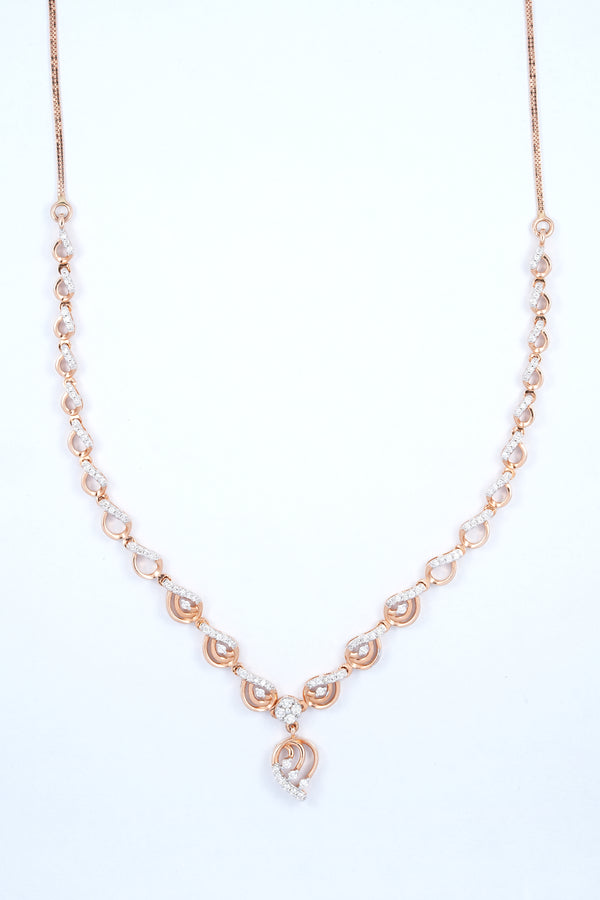 Swirl Link Diamond 18KT Necklace