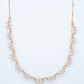 18KT rose gold diamond necklace with sunray fringe design