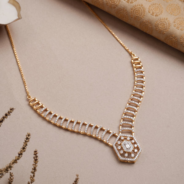 Ladder Link Diamond 18KT Necklace