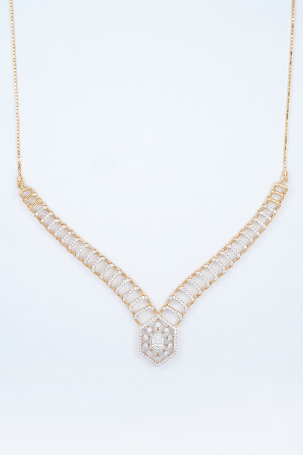 Ladder Link Diamond 18KT Necklace