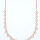 18KT rose gold diamond necklace with floral link design
