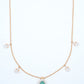 Emerald Green Diamond Charm 18kt Gold Necklace