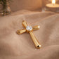 Cross 18kt Yellow Gold Solitaire Diamond Pendant