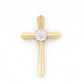 Cross 18kt Yellow Gold Solitaire Diamond Pendant