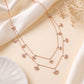 Layered Fan Motif 18KT Diamond Necklace for Women
