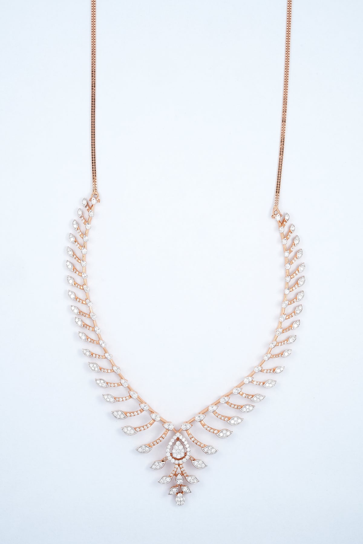 Marquise 18Kt Diamond Party Wear Necklace for Women