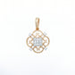 Scrollwork Diamond Cluster 18kt Gold Pendant for Women