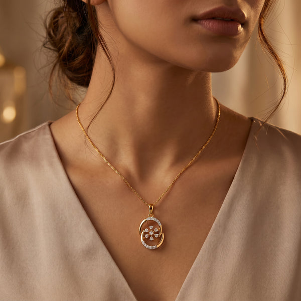 Jolie 18kt Gold Daily Wear Diamond Pendant for Women
