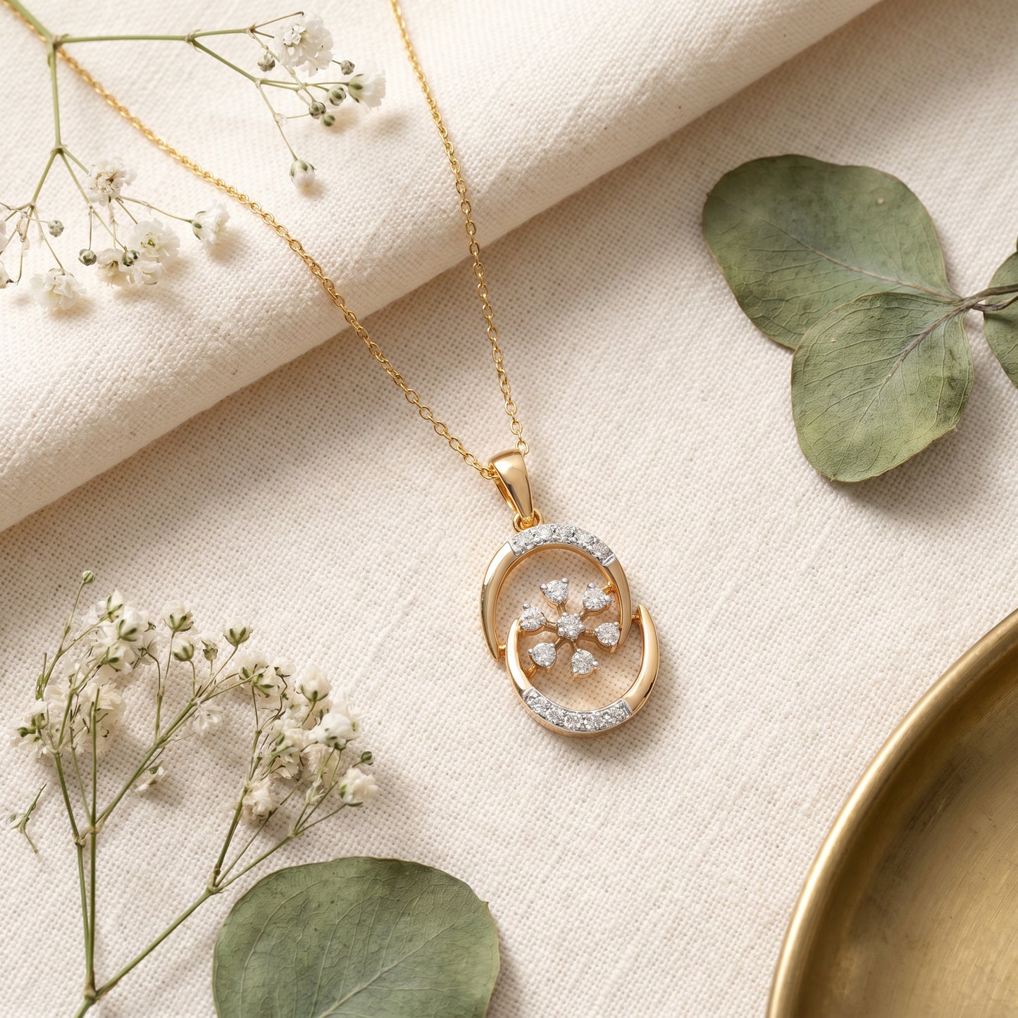 Jolie 18kt Gold Daily Wear Diamond Pendant for Women