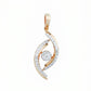 Flame 18kt Gold Daily Wear Diamond Pendant for Women