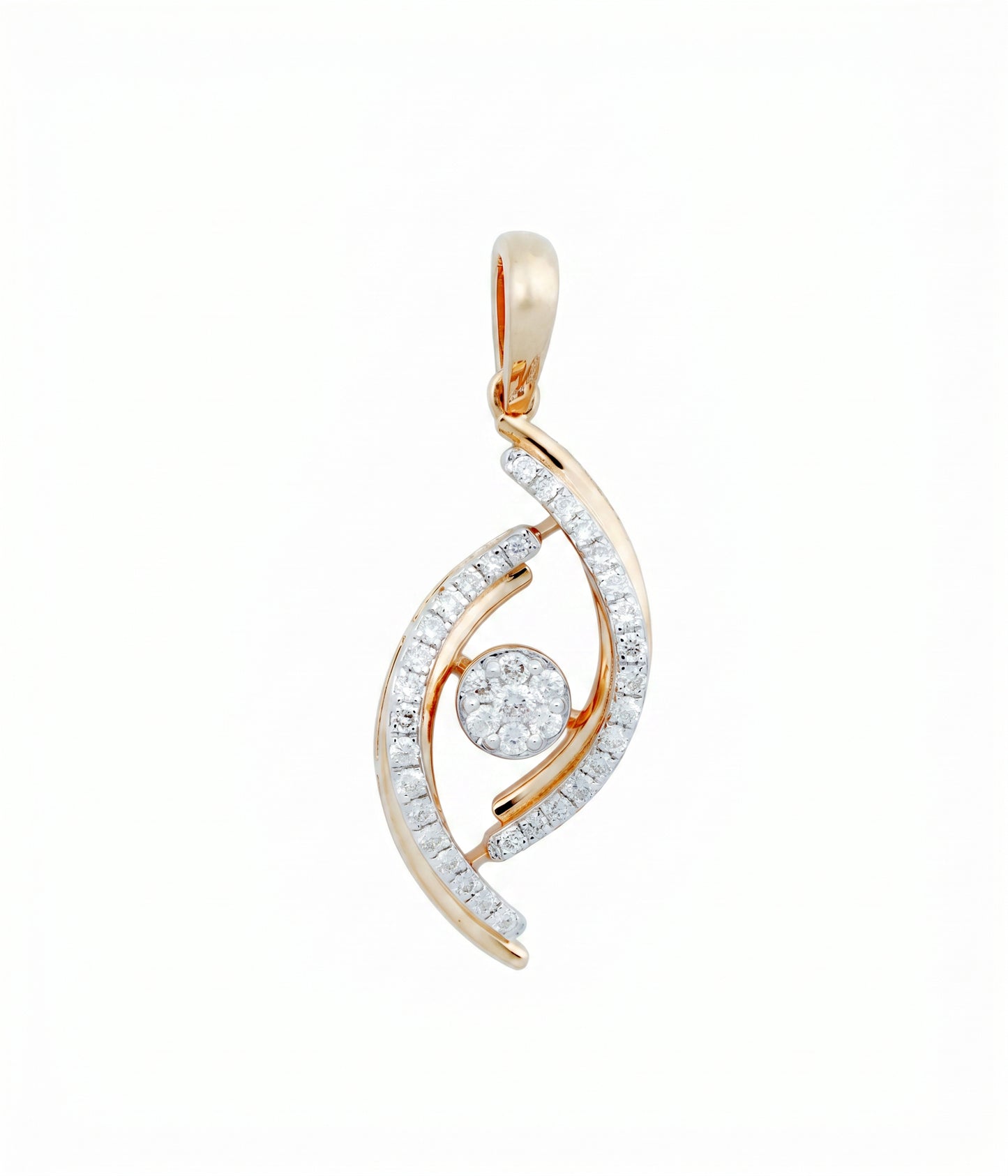 Flame 18kt Gold Daily Wear Diamond Pendant for Women