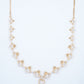 18KT gold diamond necklace with open heart links and pendant
