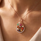 Navaratna 18kt Gold Traditional Diamond Pendant for Women