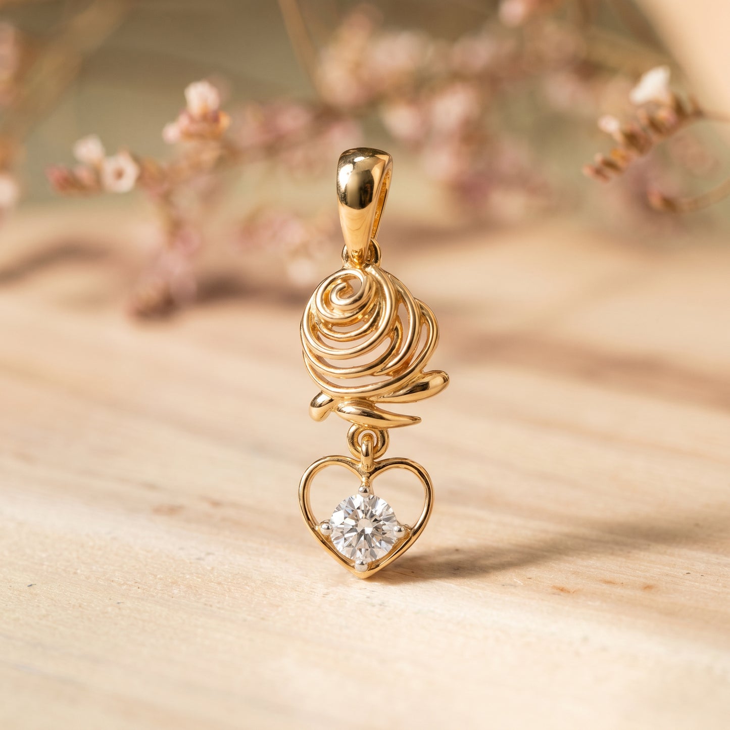 Rosa 18kt Gold Gift Her Diamond Pendant for Women