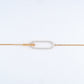 Rose gold 18KT diamond paperclip link bracelet, Lille by Challani